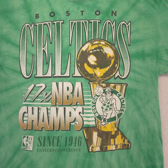 Mitchell & Ness Boston Celtics Crew Neck Basketball Shirt Mens Size M Green - Picture 4 of 9